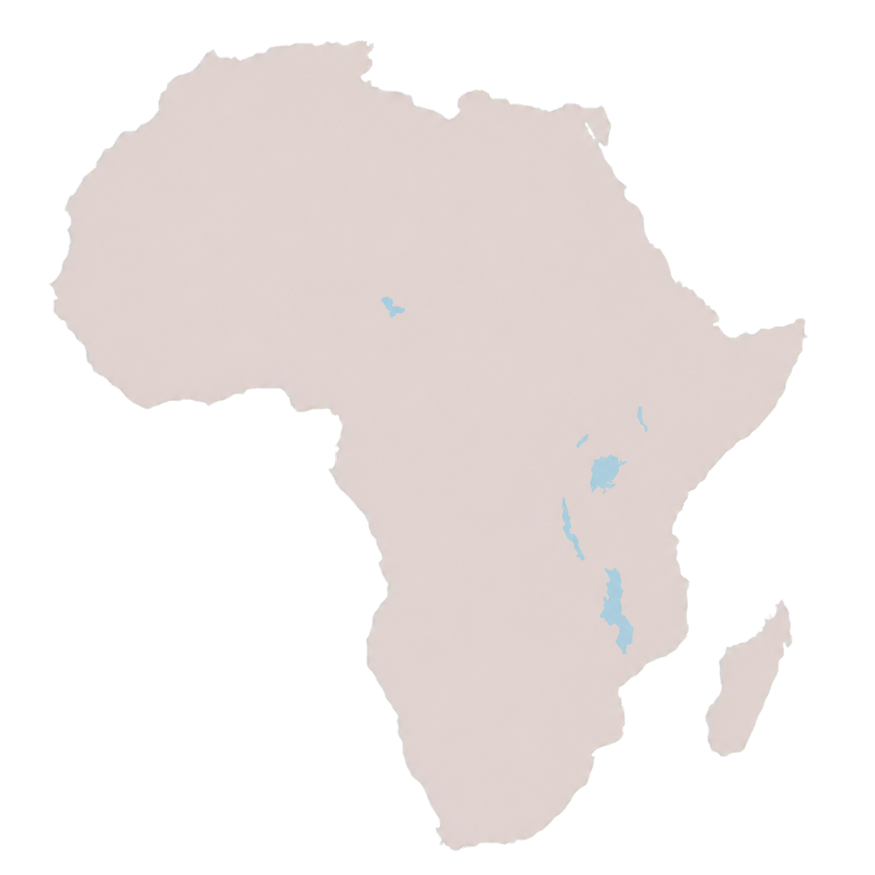 Map of Africa with highlighted Mix Africa countries