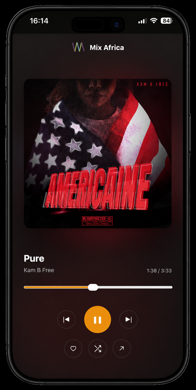Mix Africa immersive player experience on a phone